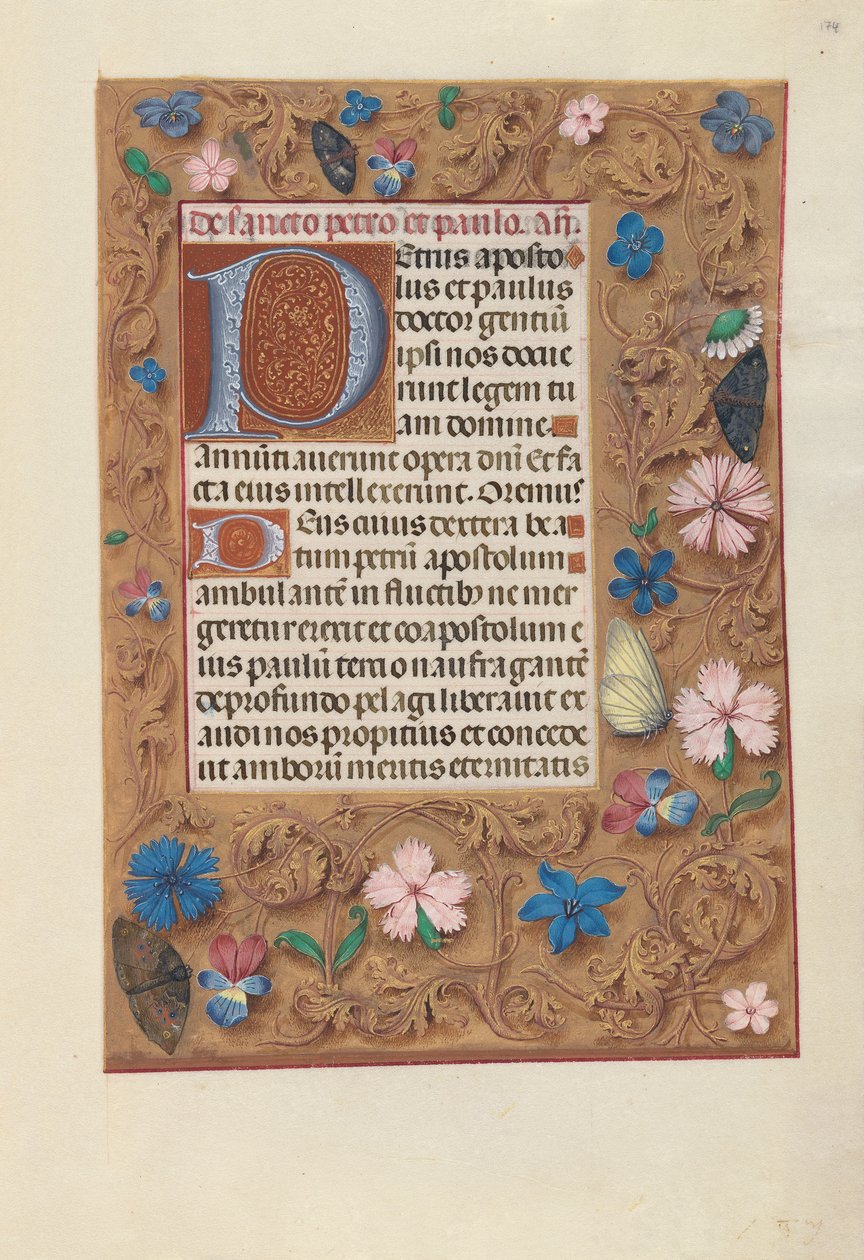 Getijdenboek van Koningin Isabella de Katholieke, Koningin van Spanje: Fol. 174r, ca. 1500 door Master of the First Prayerbook of Maximillian