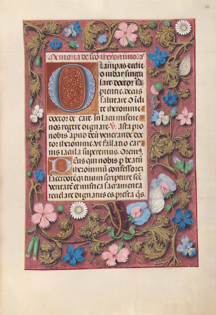 Getijdenboek van koningin Isabella de Katholieke, koningin van Spanje: Fol. 186r, ca. 1500 door Master of the First Prayerbook of Maximillian