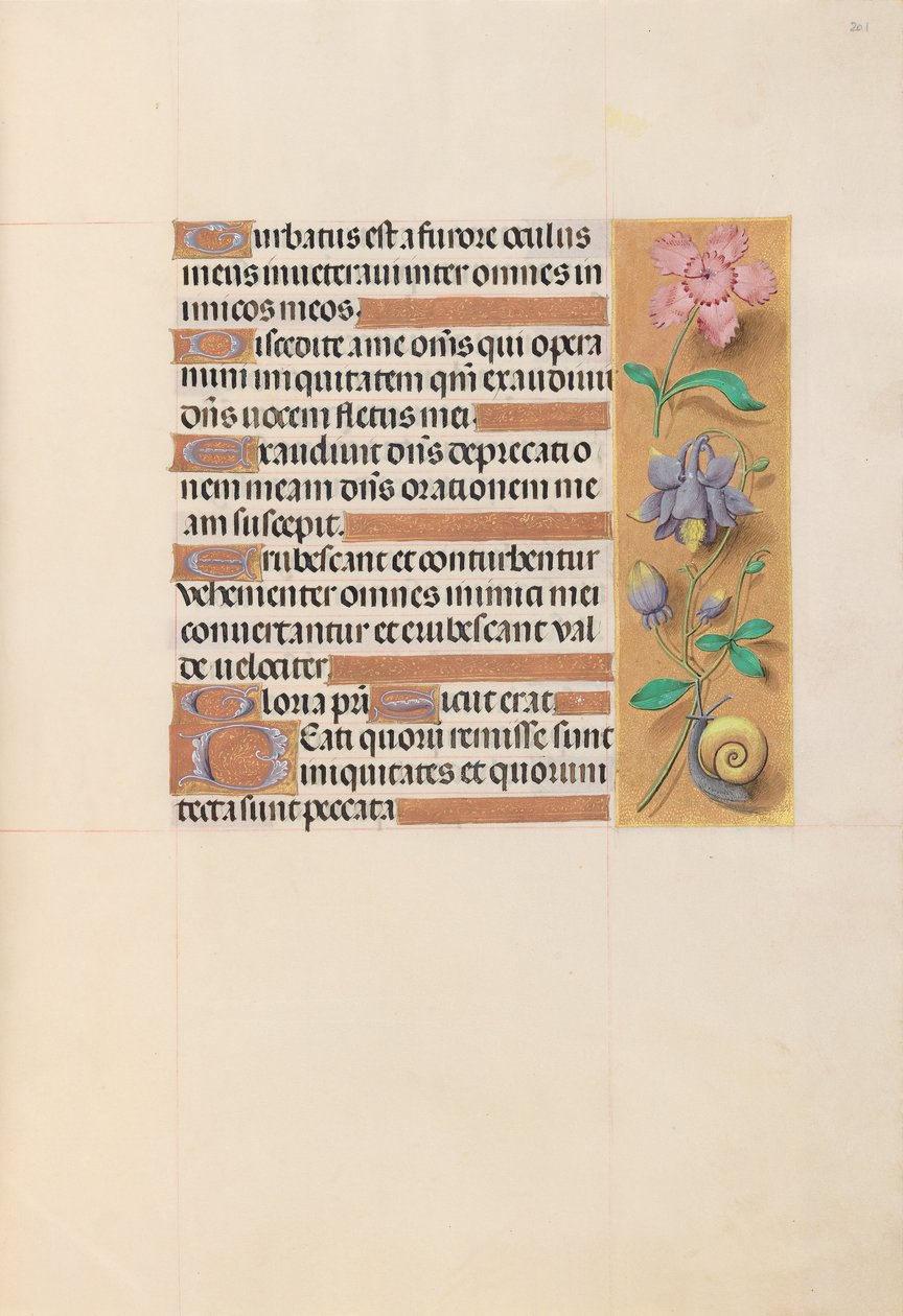 Uren van Koningin Isabella de Katholieke, Koningin van Spanje: Fol. 201r door Master of the First Prayerbook of Maximillian