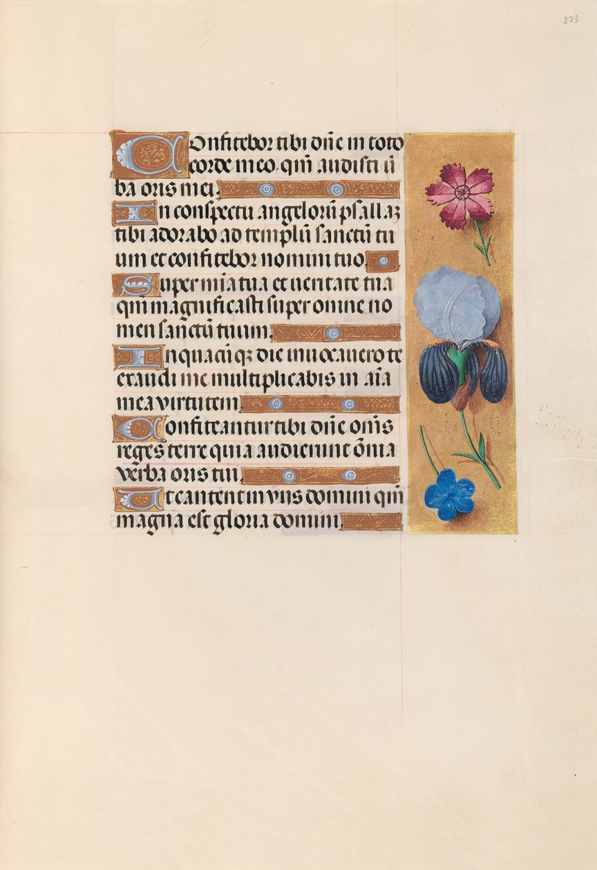 Uren van Koningin Isabella de Katholieke, Koningin van Spanje: Fol. 223r, circa 1500 door Master of the First Prayerbook of Maximillian