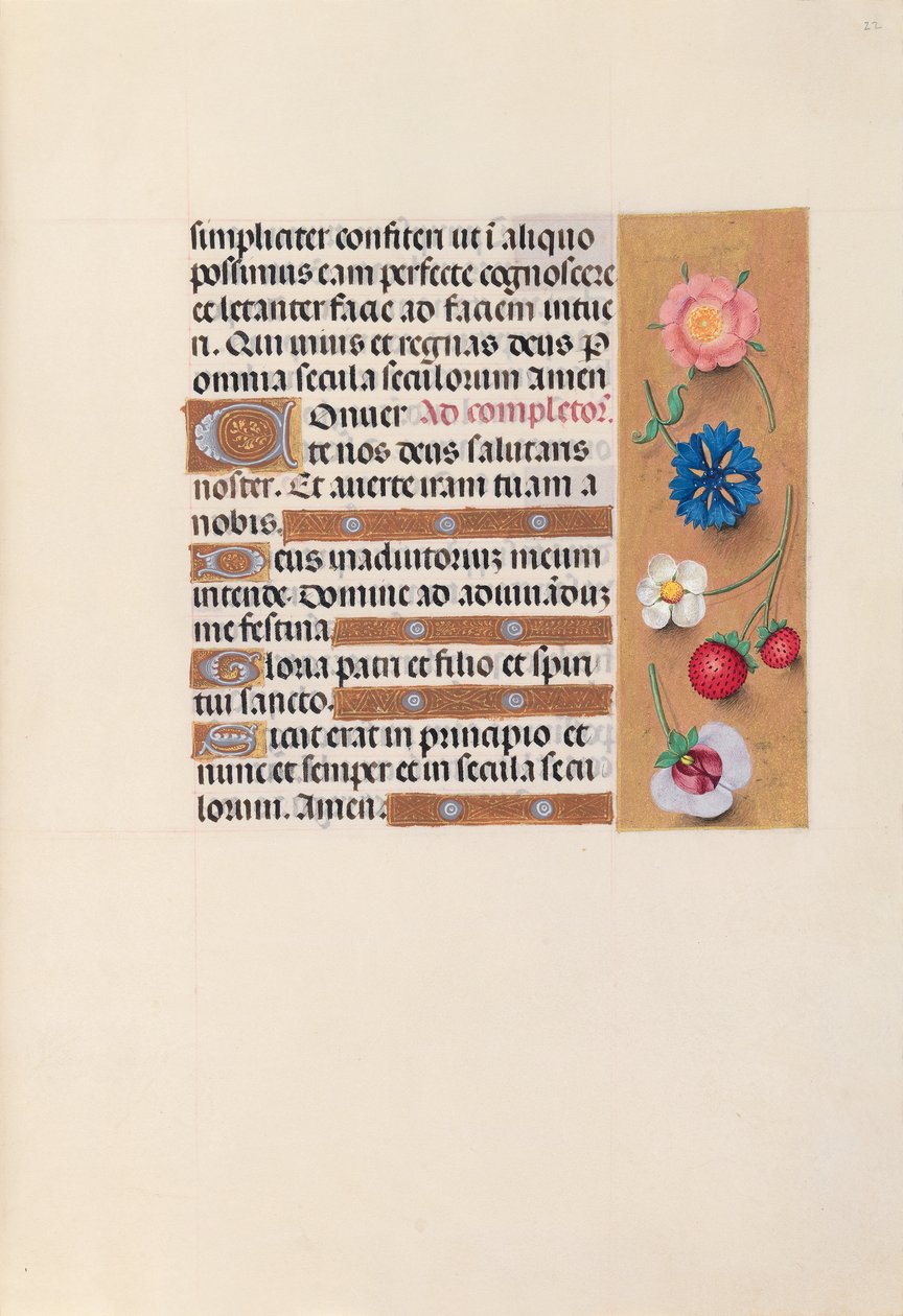 Getijdenboek van Koningin Isabella de Katholieke, Koningin van Spanje: Fol. 22r, ca. 1500 door Master of the First Prayerbook of Maximillian