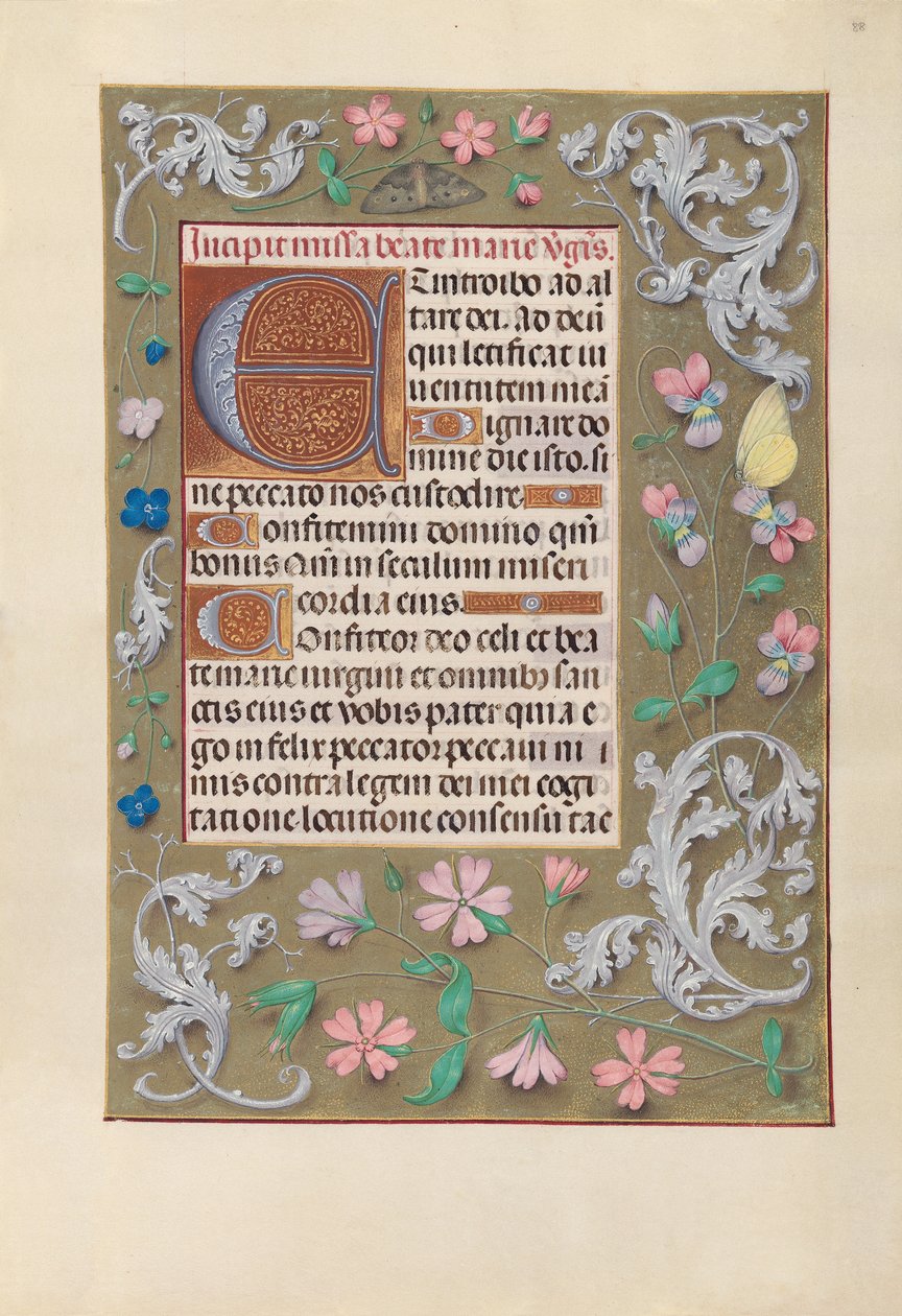 Getijdenboek van koningin Isabella de Katholieke, koningin van Spanje: Fol. 88r, ca. 1500 door Master of the First Prayerbook of Maximillian