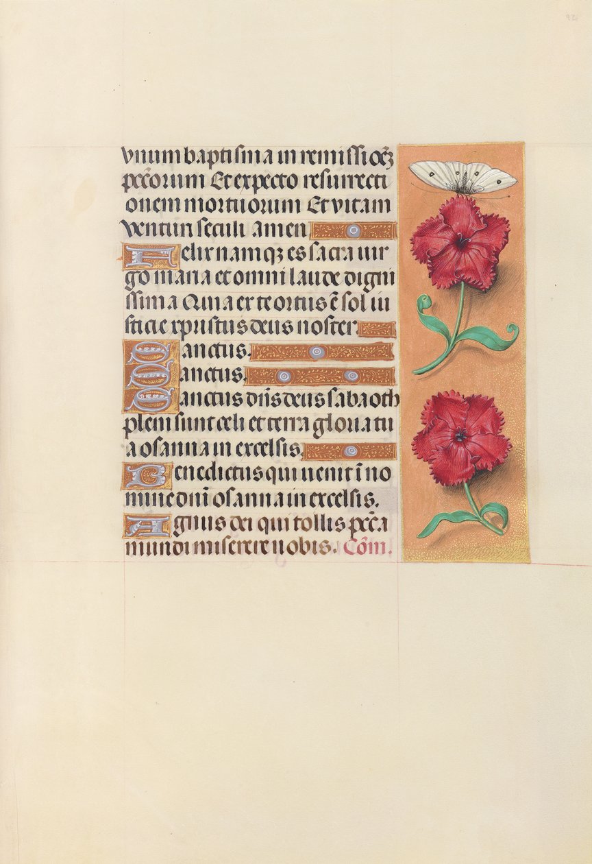 Uren van koningin Isabella de Katholieke, koningin van Spanje: Fol. 92r door Master of the First Prayerbook of Maximillian