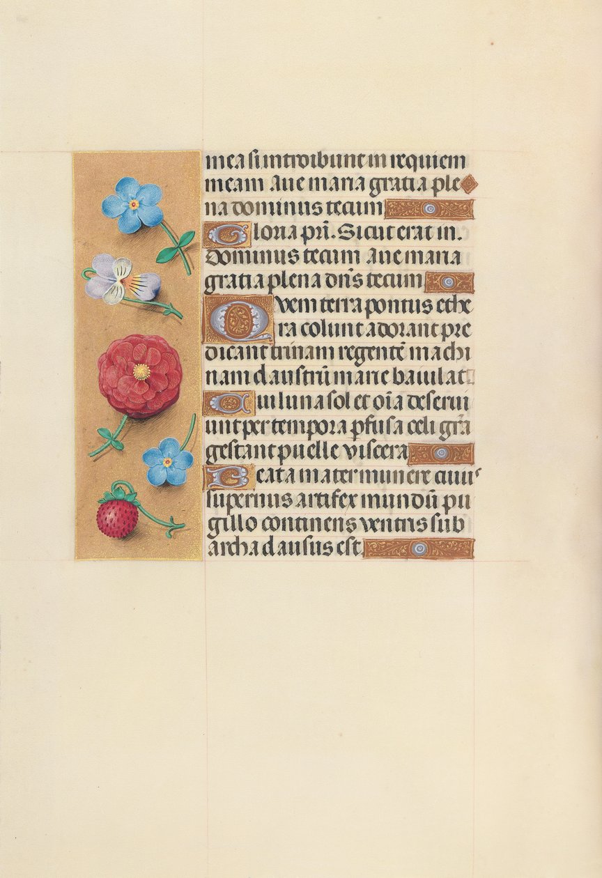 Getijdenboek van koningin Isabella de Katholieke, koningin van Spanje: Fol. 99v, ca. 1500 door Master of the First Prayerbook of Maximillian