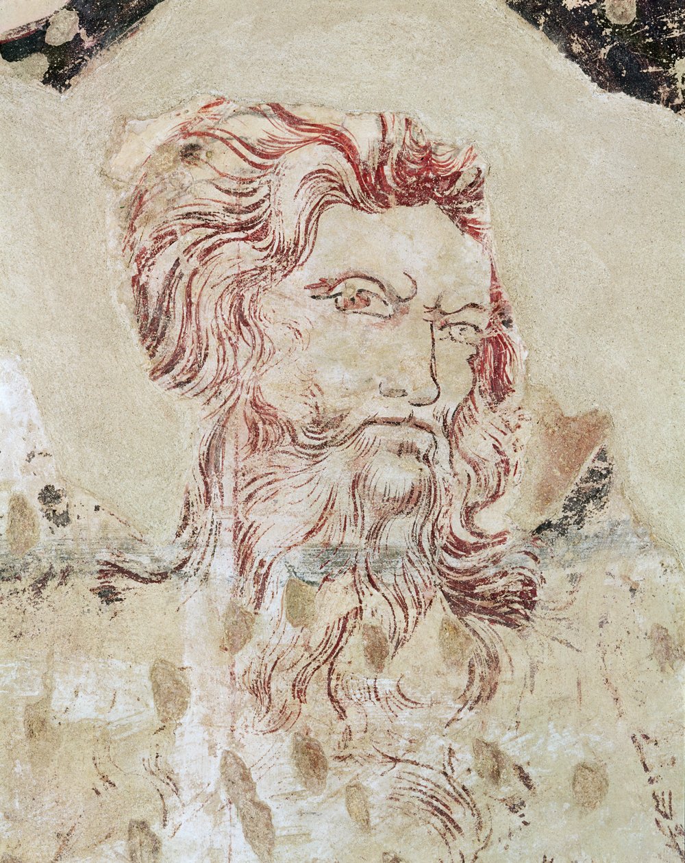 (detail) St. Onuphrius en scène uit zijn leven door Master of the Fogg Pieta