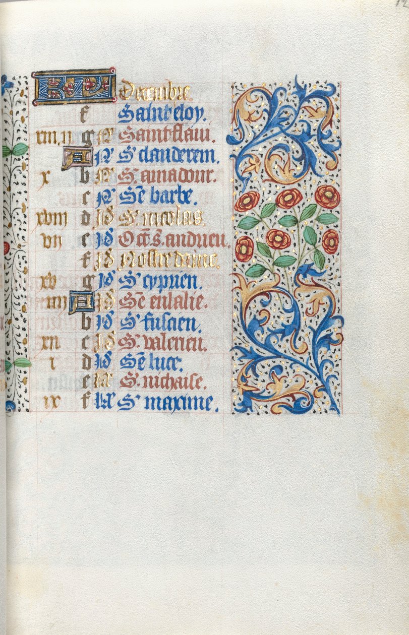 Getijdenboek Gebruik van Rouen: fol. 12r door Master of the Geneva Latini