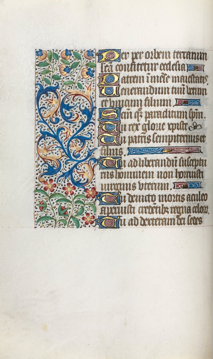 Getijdenboek Gebruik van Rouen: fol. 37v door Master of the Geneva Latini