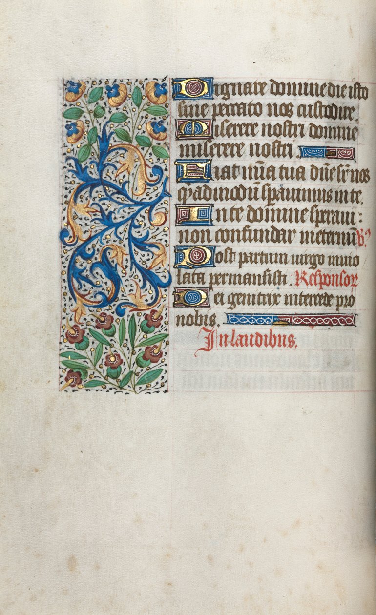 Getijdenboek Gebruik van Rouen: fol. 38v, ca. 1470 door Master of the Geneva Latini