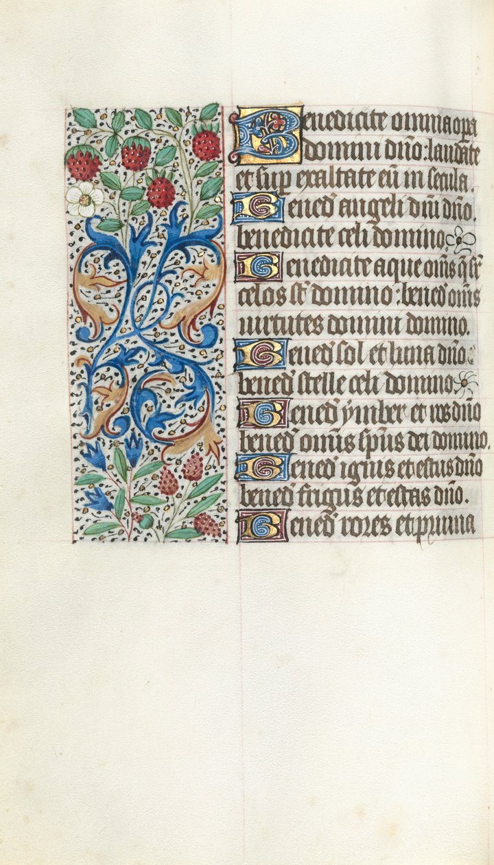 Getijdenboek Gebruik van Rouen: fol. 42v, ca. 1470 door Master of the Geneva Latini