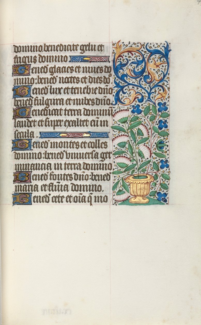 Getijdenboek Gebruik van Rouen: fol. 43r, ca. 1470 door Master of the Geneva Latini