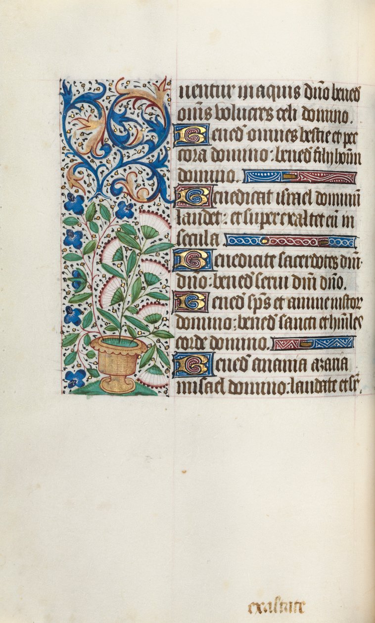 Getijdenboek Gebruik van Rouen: fol. 43v door Master of the Geneva Latini