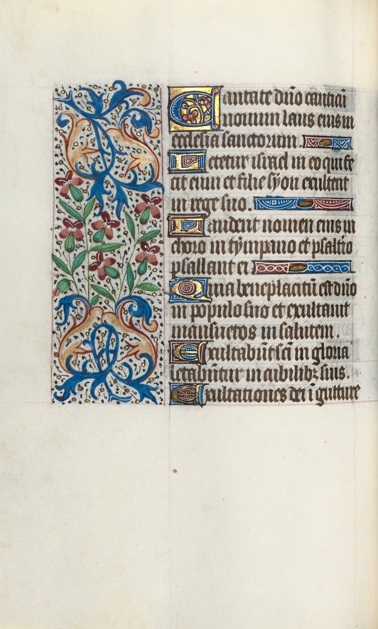 Getijdenboek Gebruik van Rouen: fol. 45v, c. 1470 door Master of the Geneva Latini