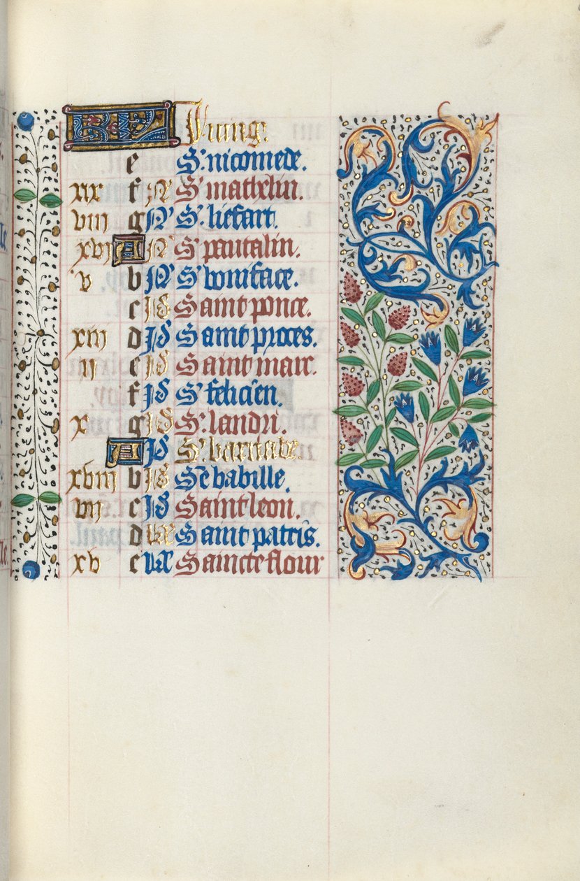 Getijdenboek Gebruik van Rouen: fol. 51r, ca. 1470 door Master of the Geneva Latini