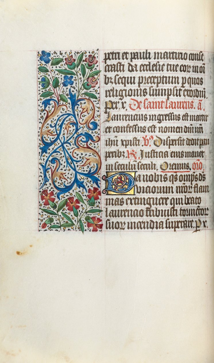 Getijdenboek Gebruik van Rouen: fol. 51v, ca. 1470 door Master of the Geneva Latini