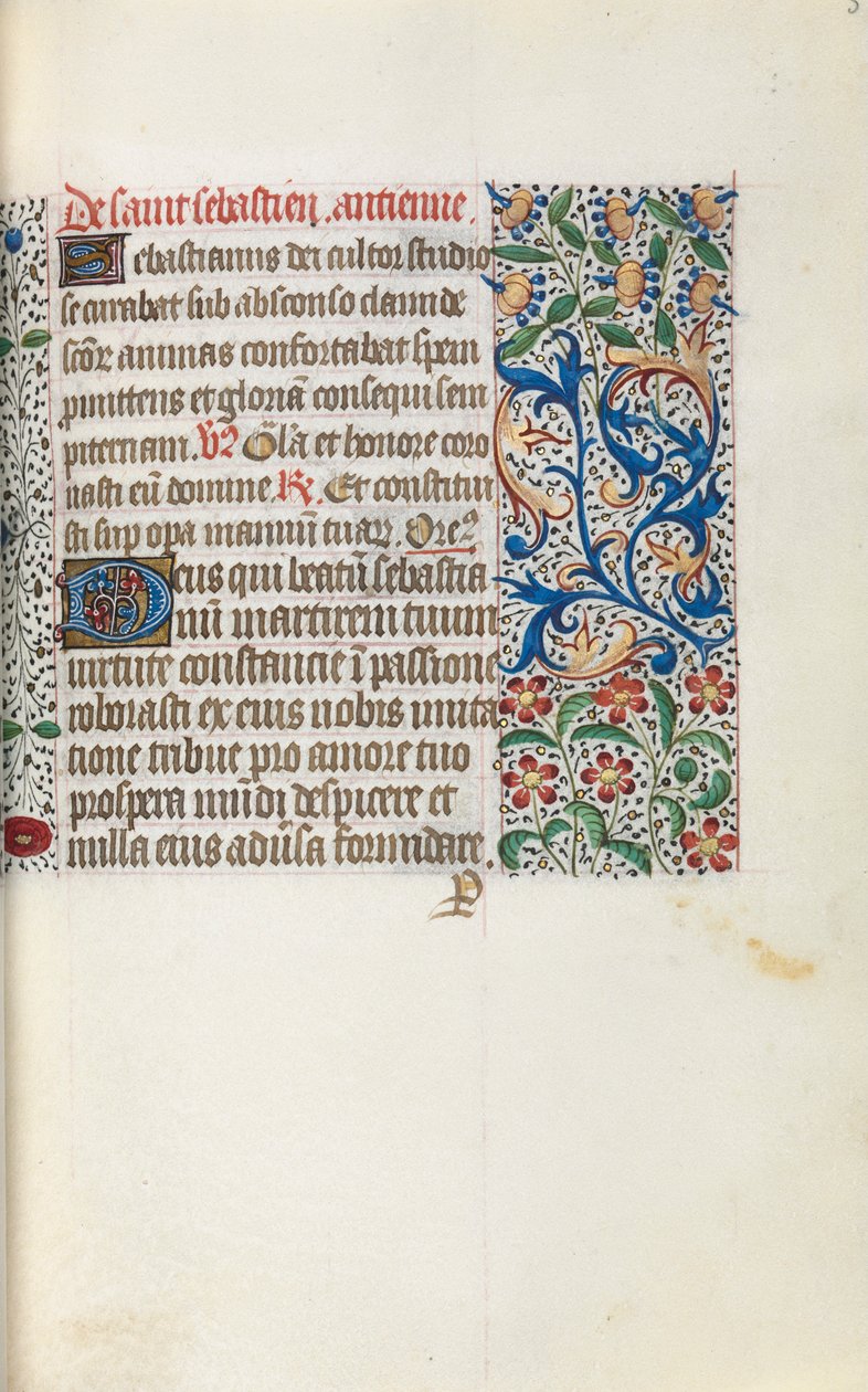 Getijdenboek Gebruik van Rouen: fol. 52r door Master of the Geneva Latini