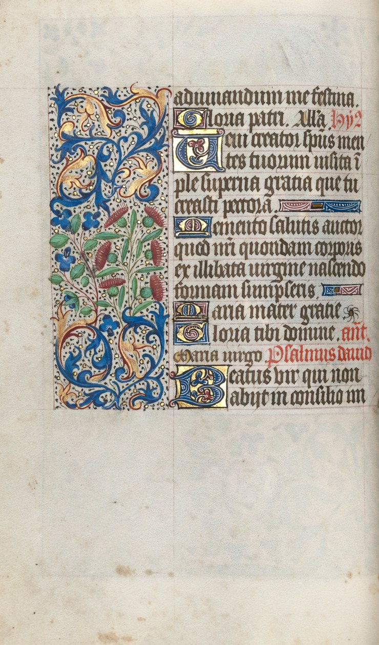 Getijdenboek Gebruik van Rouen: fol. 56v, ca. 1470 door Master of the Geneva Latini