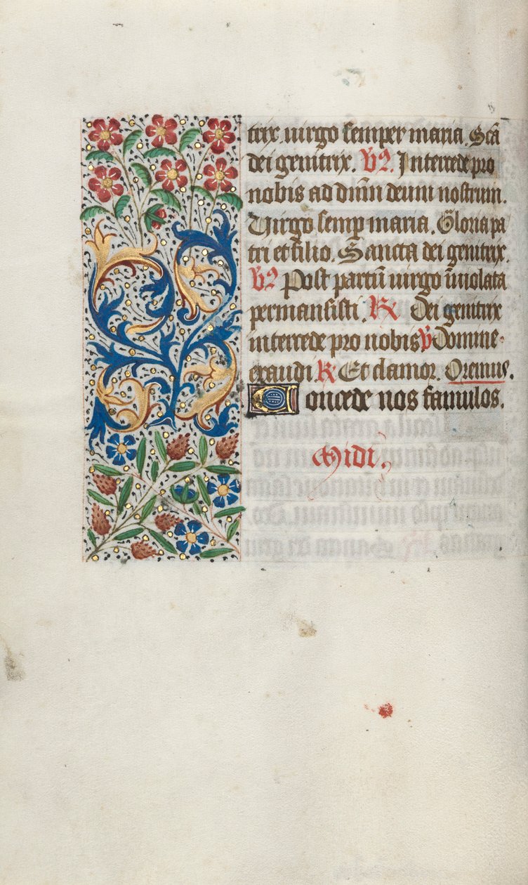 Getijdenboek Gebruik van Rouen: fol. 63v, ca. 1470 door Master of the Geneva Latini