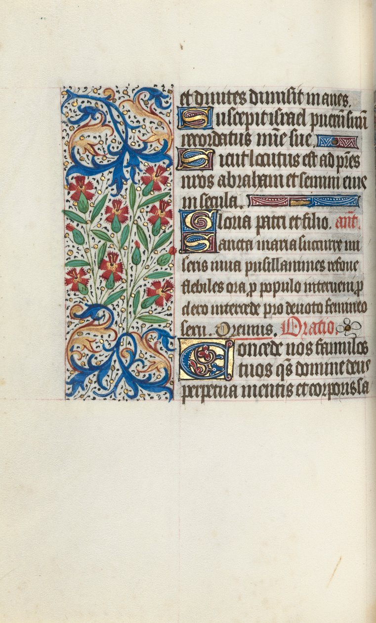 Getijdenboek Gebruik van Rouen: fol. 74v, ca. 1470 door Master of the Geneva Latini
