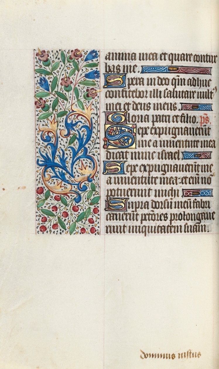 Getijdenboek Gebruik van Rouen: fol. 76v door Master of the Geneva Latini