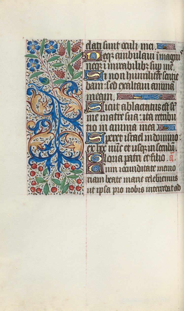 Getijdenboek Gebruik van Rouen: fol. 77v, ca. 1470 door Master of the Geneva Latini