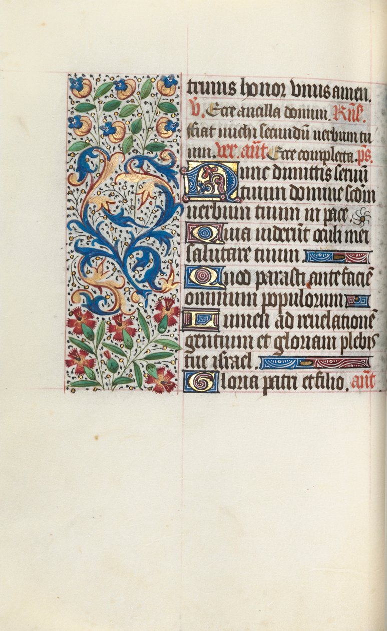 Getijdenboek Gebruik van Rouen: fol. 78v, c. 1470 door Master of the Geneva Latini