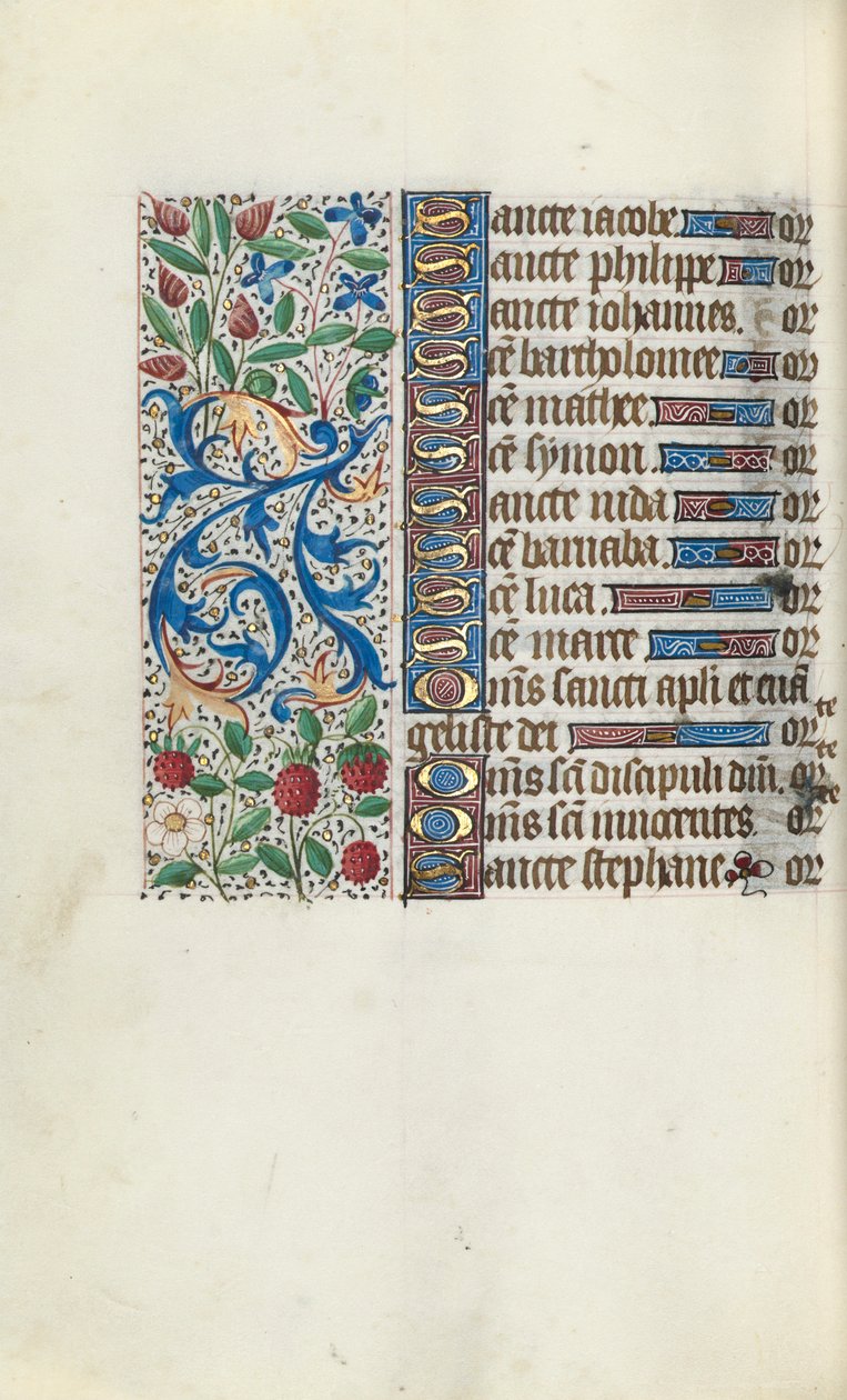 Getijdenboek Gebruik van Rouen: fol. 93v, ca. 1470 door Master of the Geneva Latini