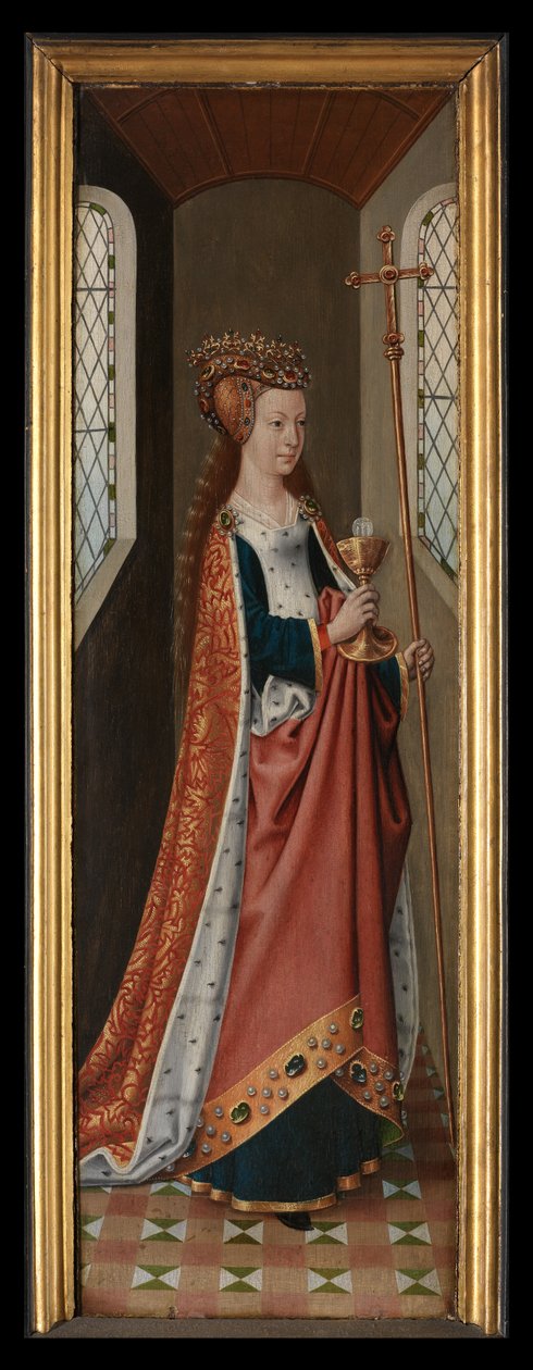 Allegorisch figuur van de Kerk, uit de Legende van St. Ursula door Master of the Legend of St. Ursula