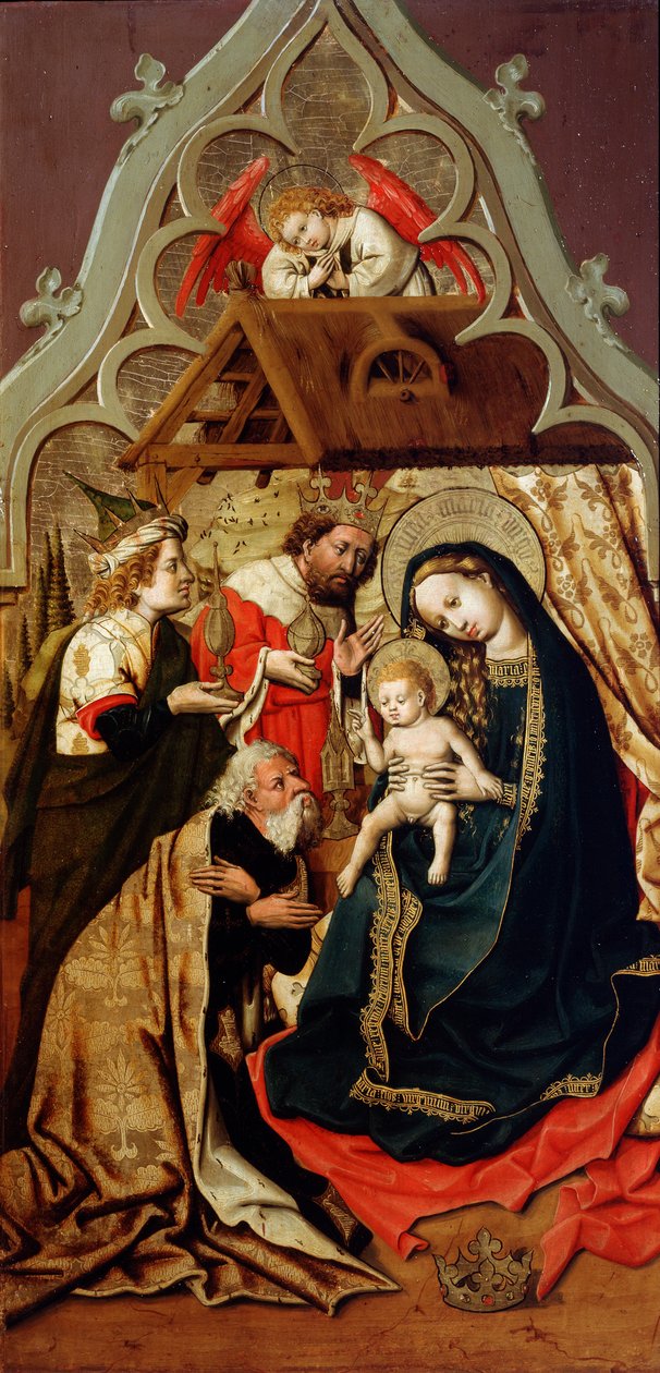 De Aanbidding der Wijzen, c. 1440 door Master of the Lichtenstein Castle