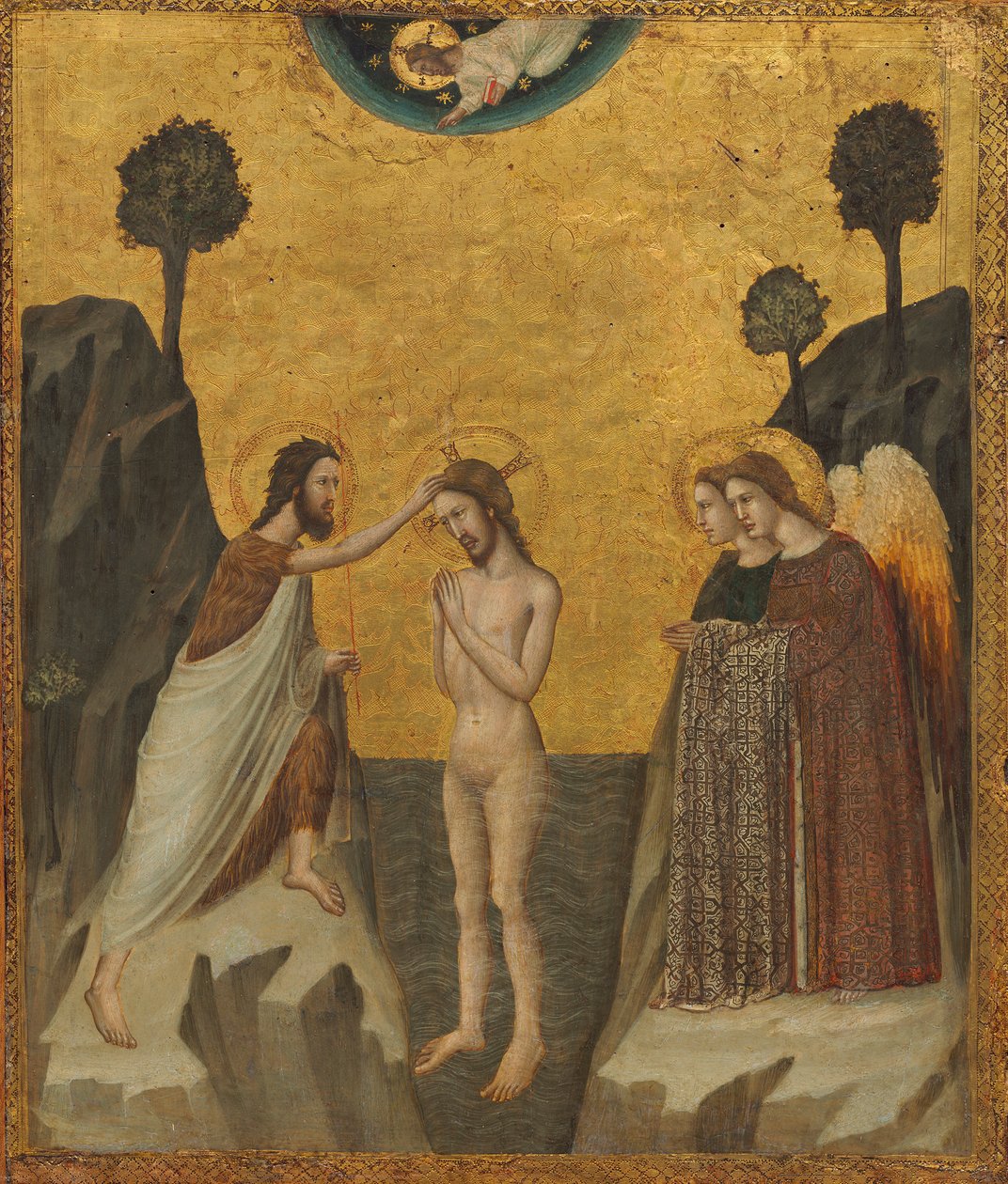 De Doop van Christus door Master of the Life of Saint John the Baptist