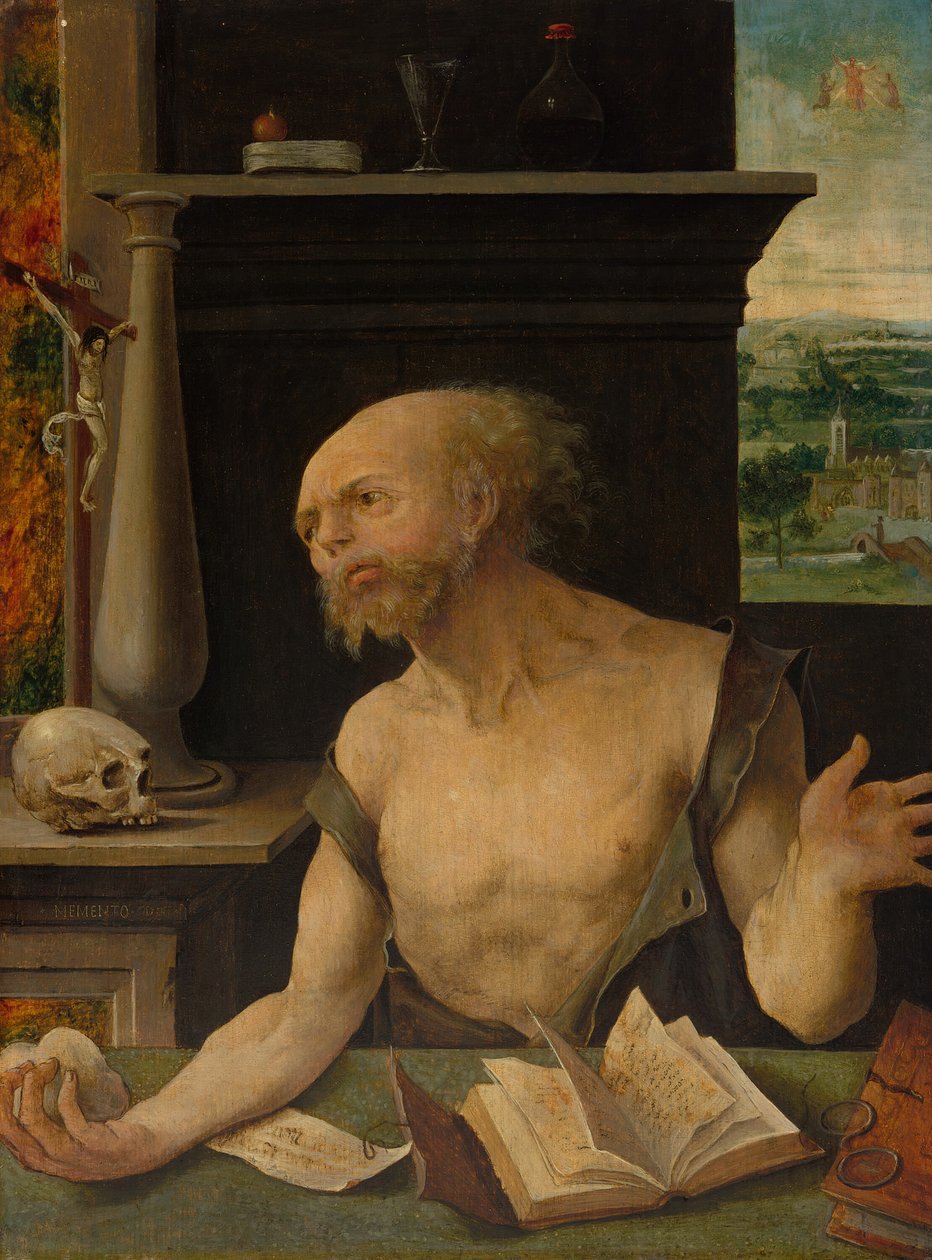 Sint Hiëronymus in boetedoening, 152530 door Master of the Lille Adoration