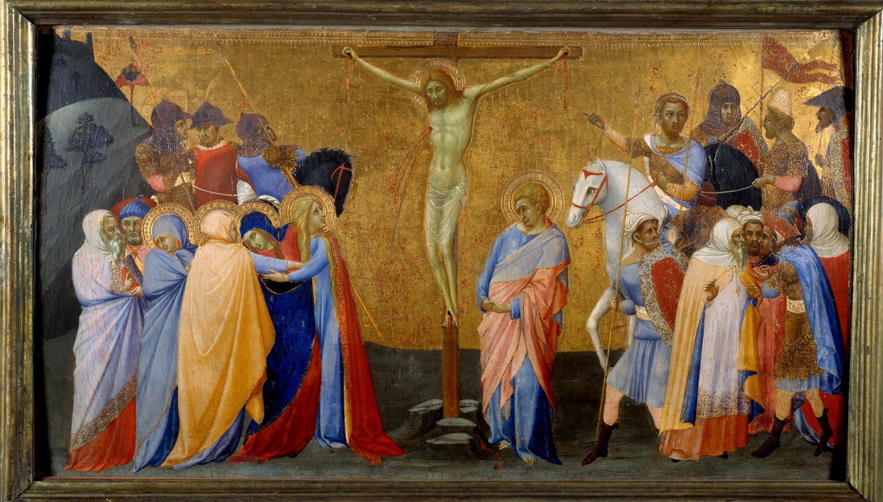 De kruisiging door Master of the Madonna of San Pietro of Ovila