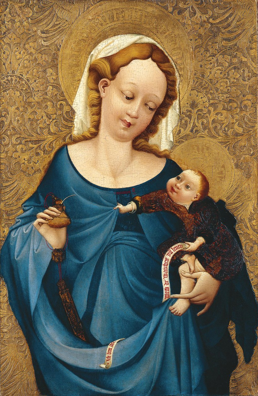 Madonna met de inktpot, ca. 1430 door Master of the Middle Rhine