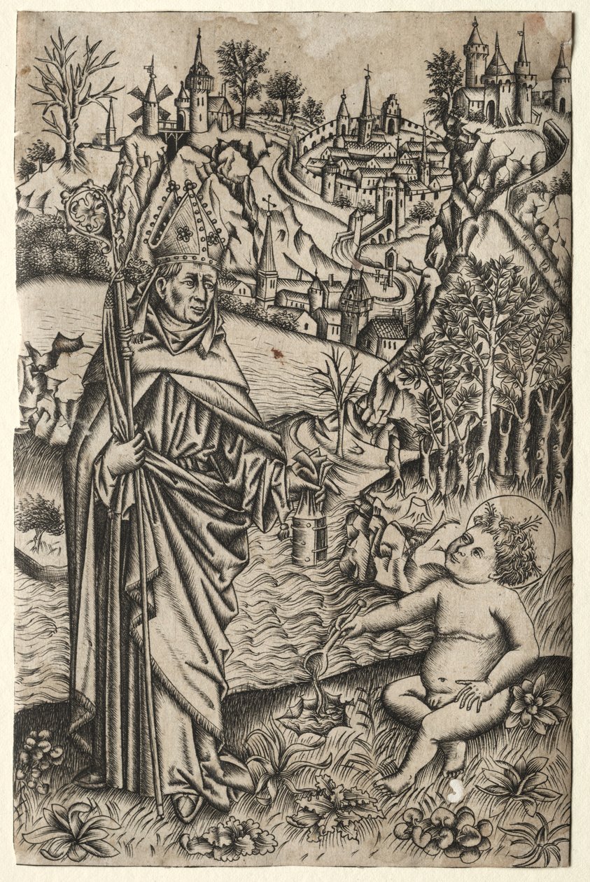 St. Augustinus en het Kind aan de Zeekust, c. 1465-1469 door Master of the Nuremberg Passion