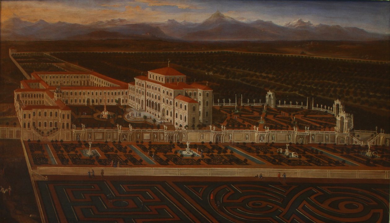 Paleis en tuinen van Venaria Reale door Master of the Residenze Sabaude