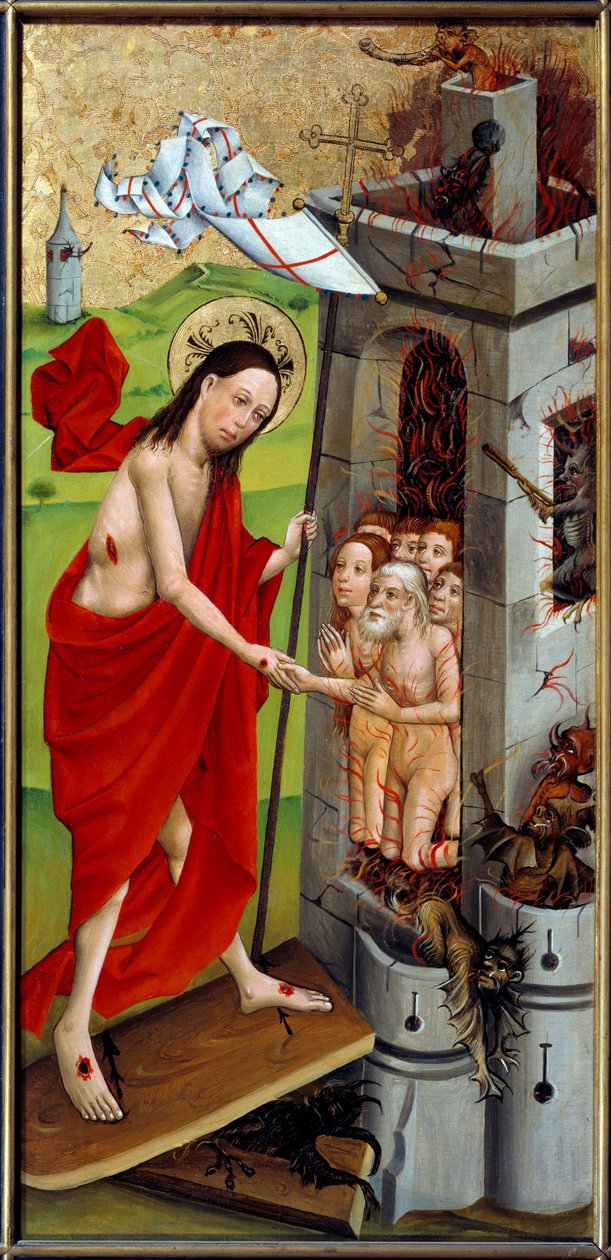 Christus met limbo door Master of the Rhine