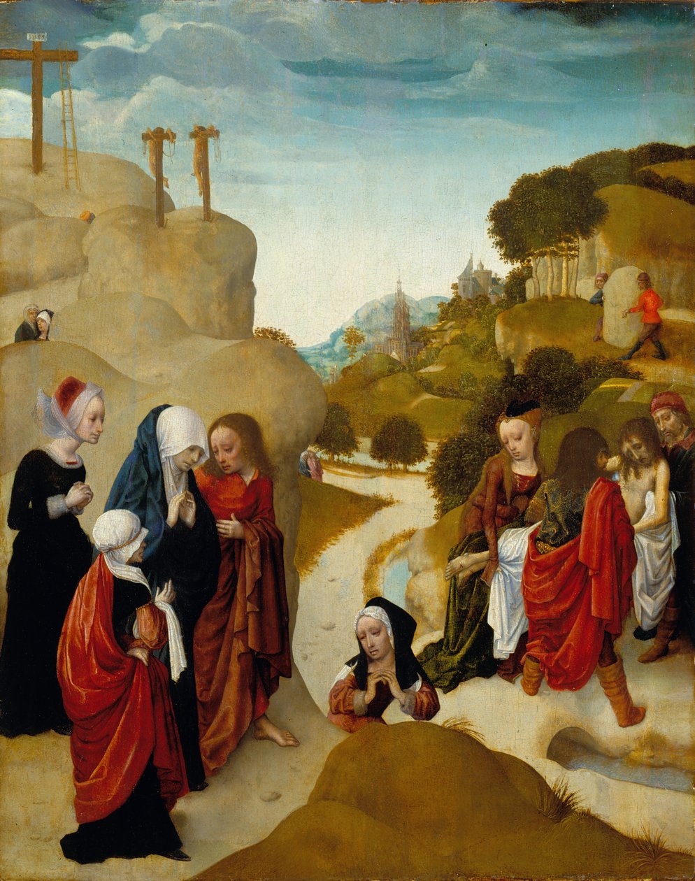 Graflegging van Christus door Master of the Virgo Inter Virgines