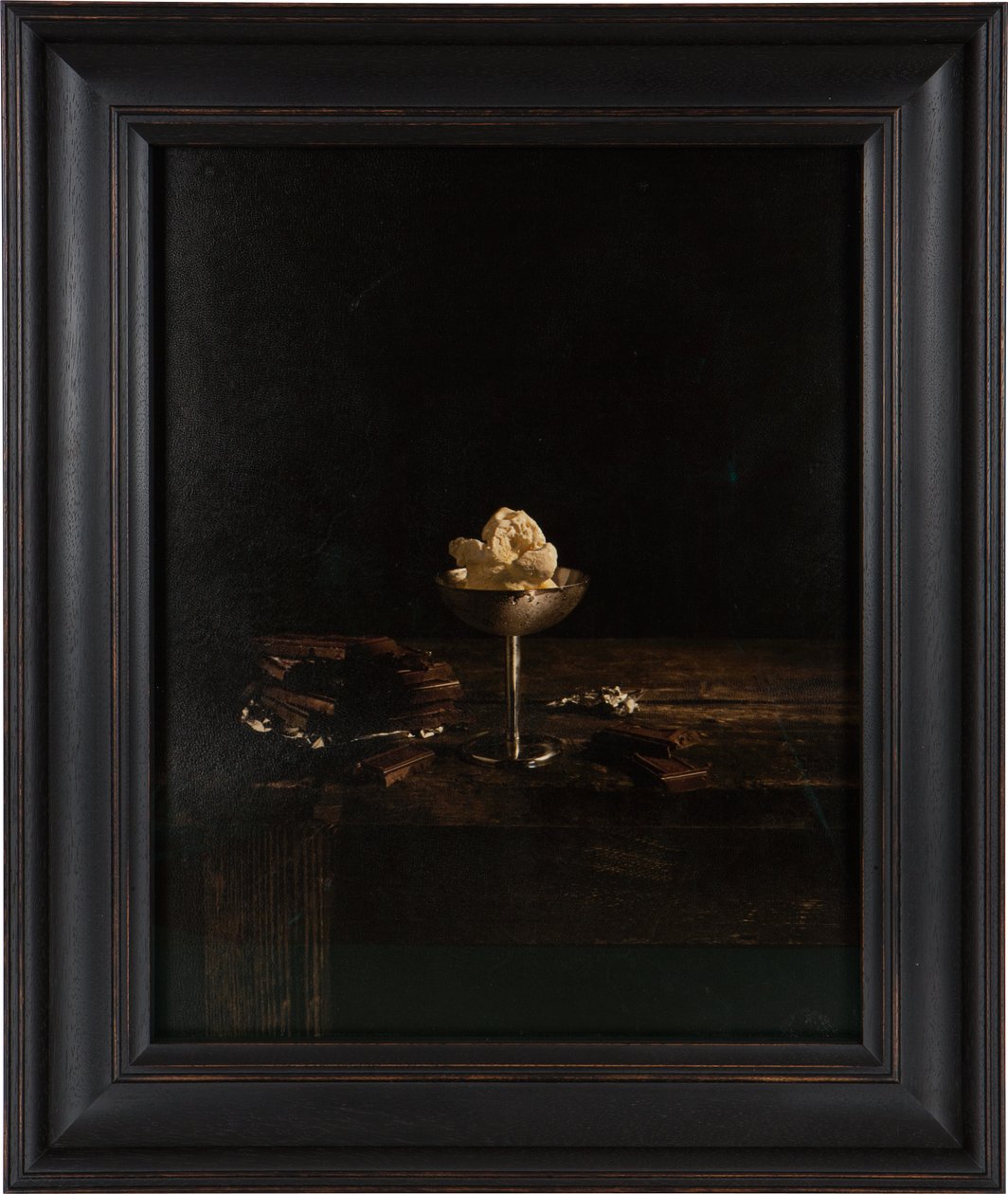 Last Meal on Death Row, Dobie Gillis Williams, 2012 (digitale transferprint op perkament van geitenleer) door Mat Collishaw