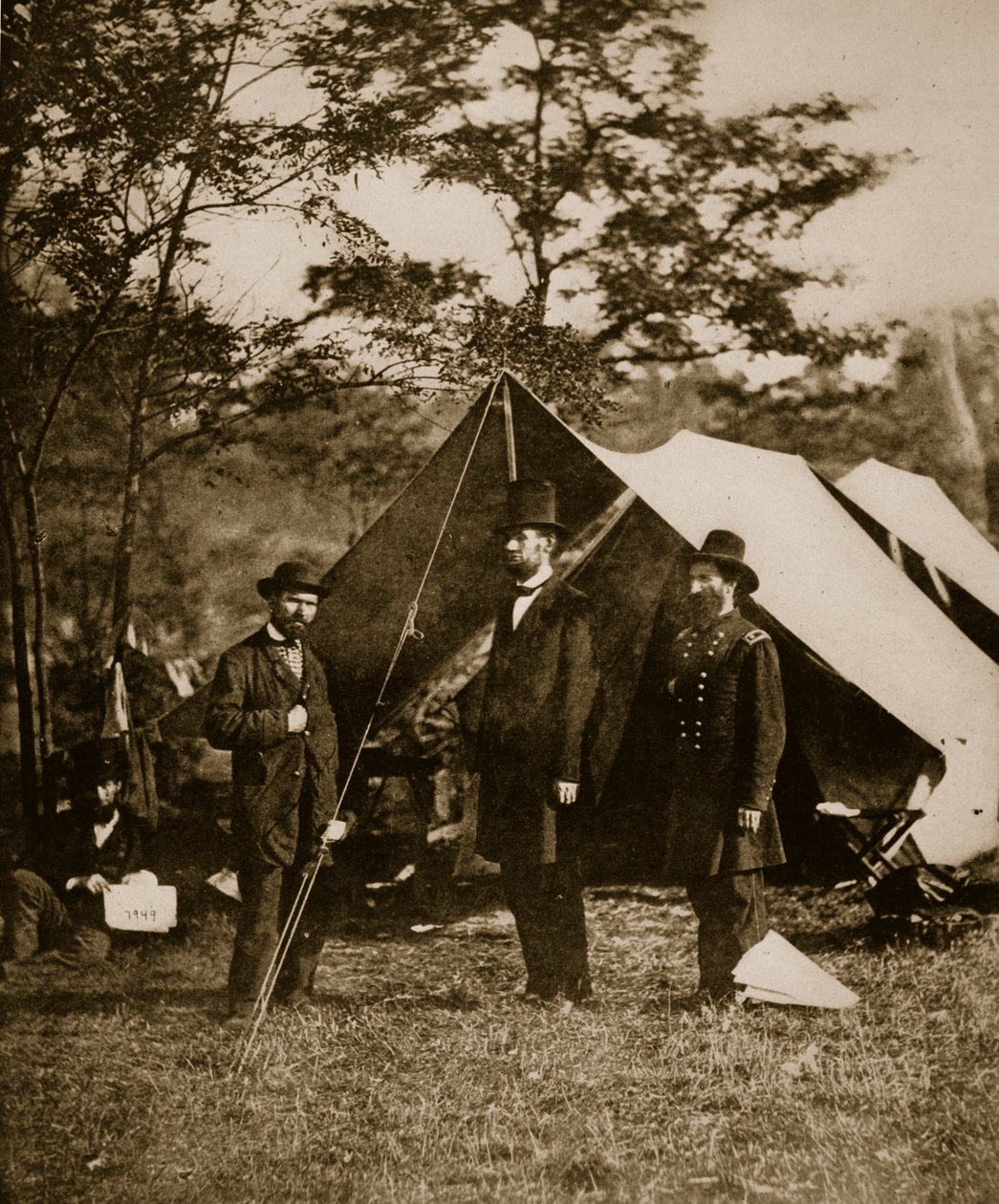 President Lincoln in Sharpsburg, oktober 1862 door Mathew B. Brady