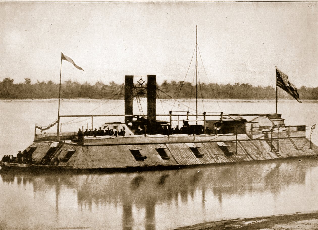 De Eerste Gepantserde Kanonneerboot gebouwd in Amerika, 1861 door Mathew B. Brady