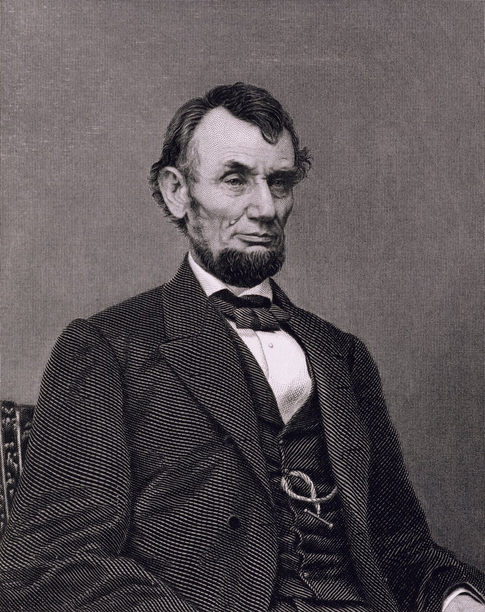 Abraham Lincoln, gegraveerd van een foto door William G. Jackman door Mathew (after) Brady
