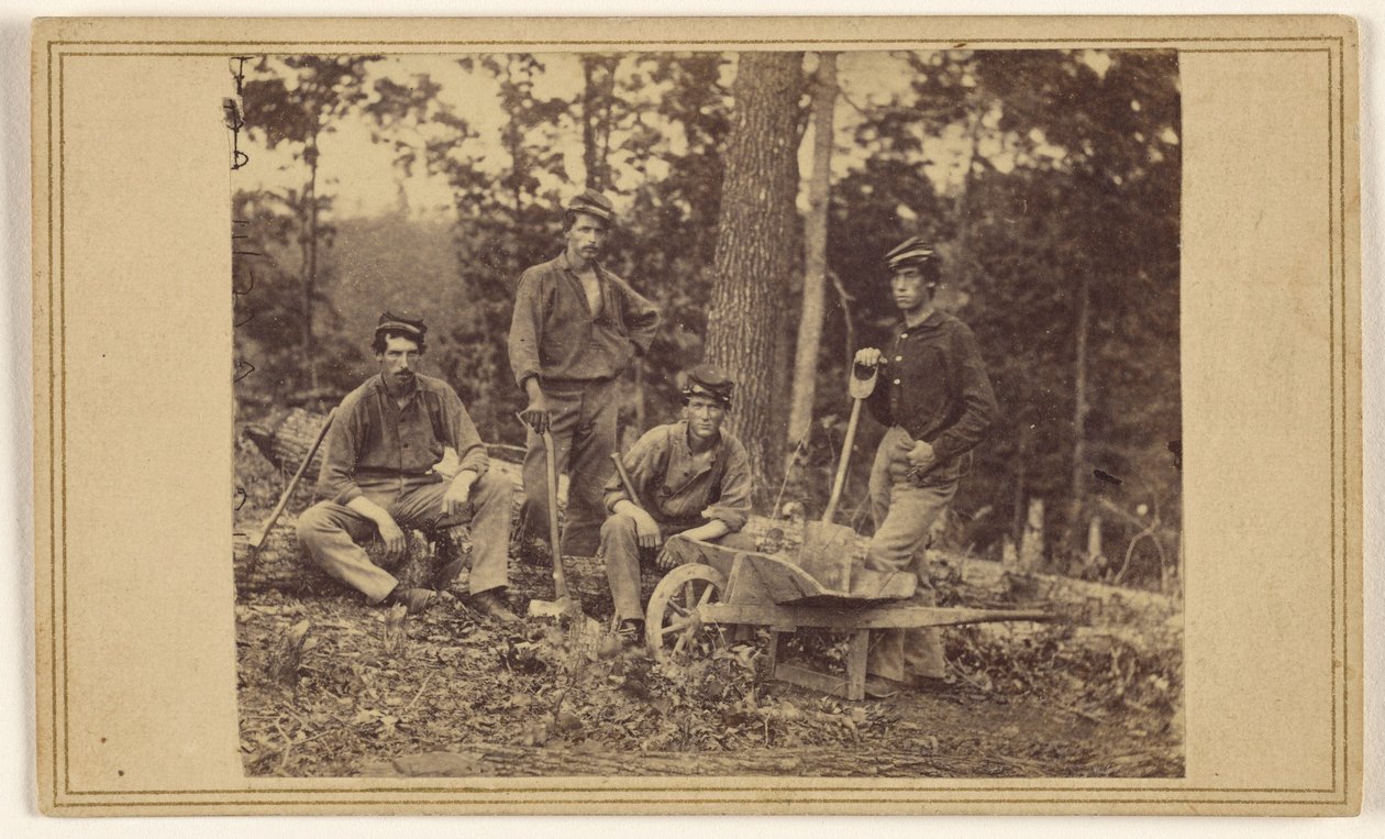 Pioniersafdeling van het 69e regiment N.Y.V. door Mathew B. Brady