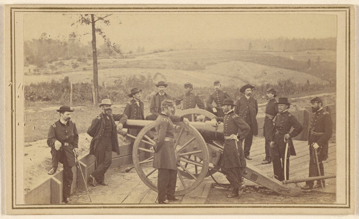 Generaal Sherman en staf voor Atlanta, 19 juli 1864 door Mathew B. Brady
