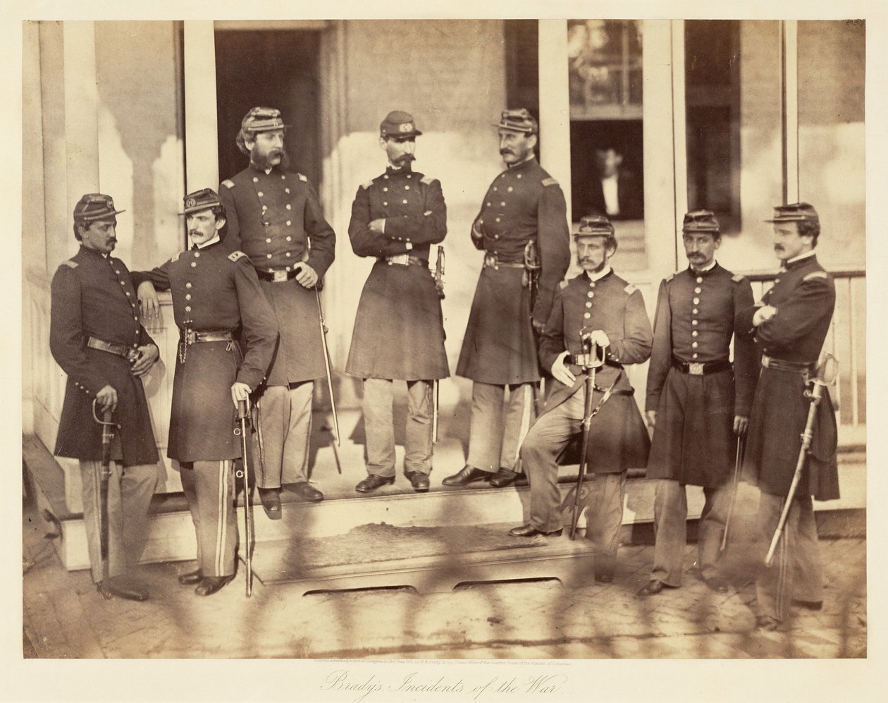 Officieren, 71e Regiment, New Yorkse Infanterie door Mathew B. Brady