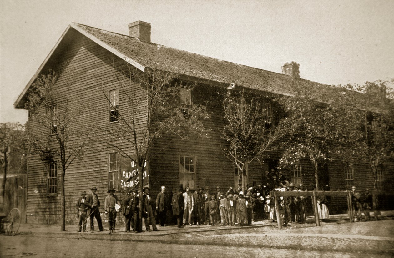 Hoofdkwartier van de Christelijke Commissie, Richmond, 1861-65 door Mathew B. Brady