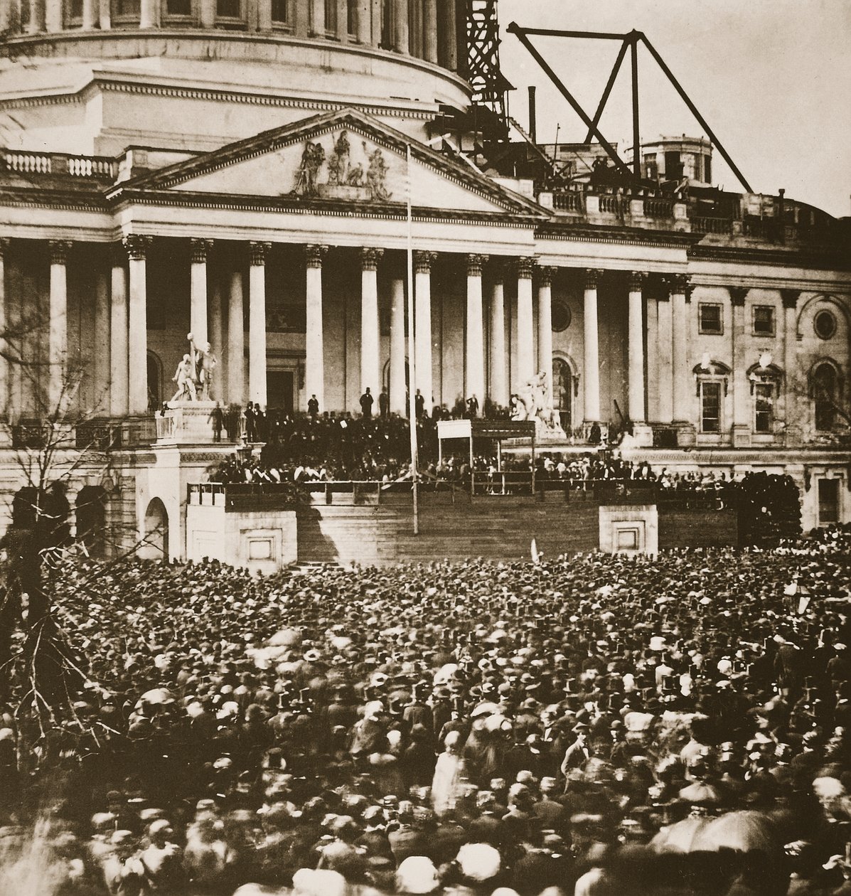 Inhuldiging van President Lincoln, 4 maart 1861 door Mathew B. Brady
