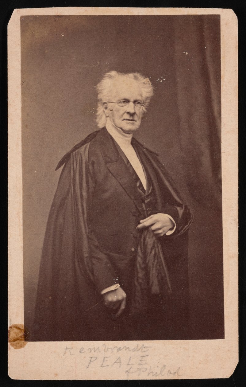 Portret van Rembrandt Peale 1778-1860, Voor 1860 door Mathew Brady