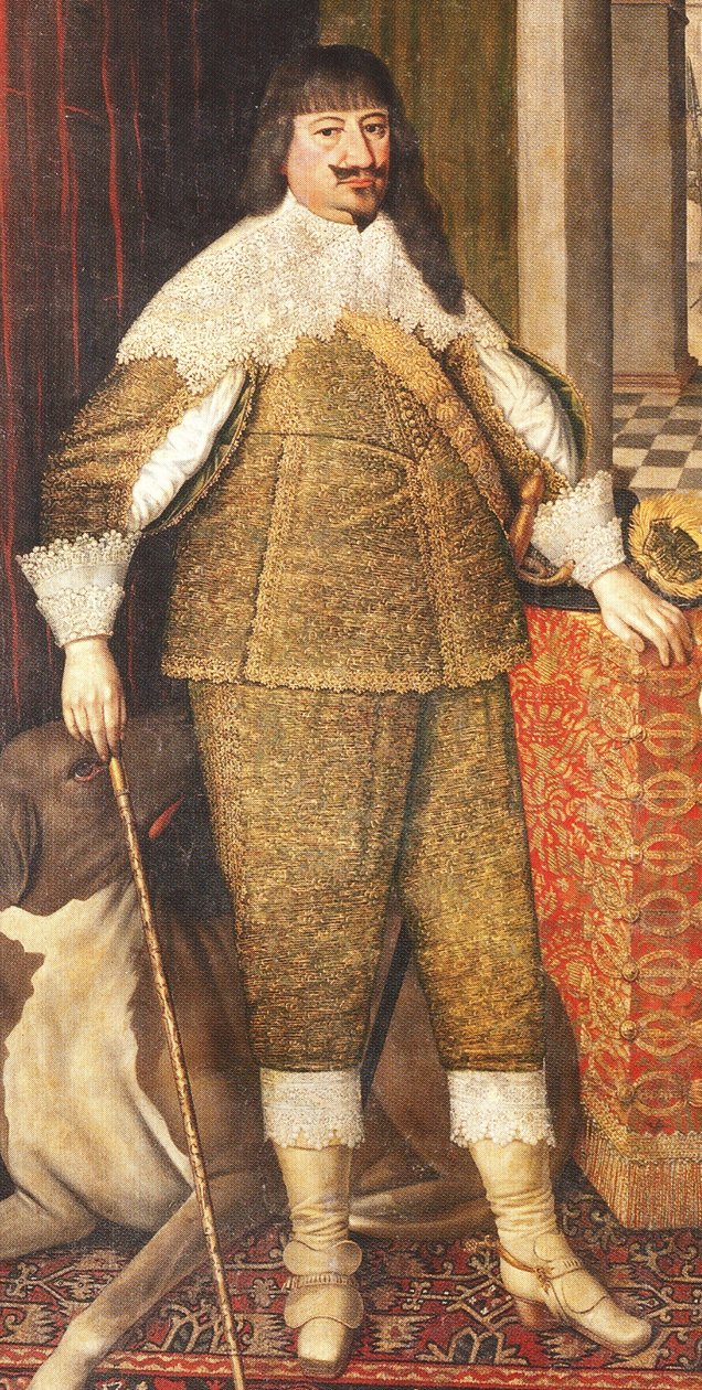Portret van George Willem, keurvorst van Brandenburg detail door Mathias Czwiczek