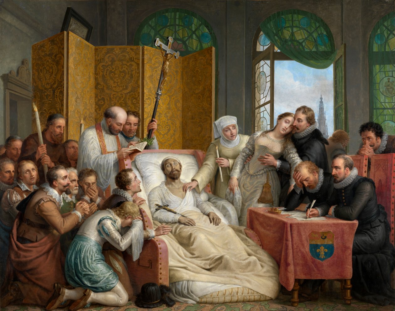 De Dood van Peter Paul Rubens door Mathieu Ignace van Bree