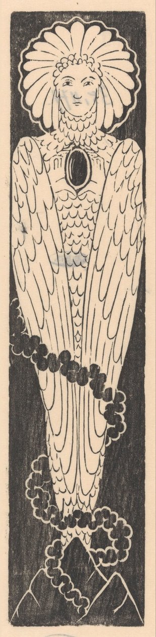 Vogel met vrouwenhoofd door Mathieu Lauweriks