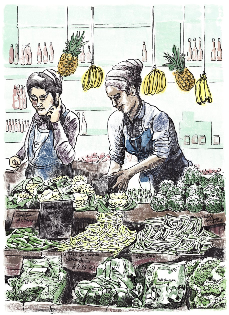 Borough Veg 2, 2013 (inkt op papier) door Matt Bannister